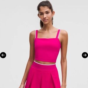 Lululemon Square-Neck Cropped Tennis Tank